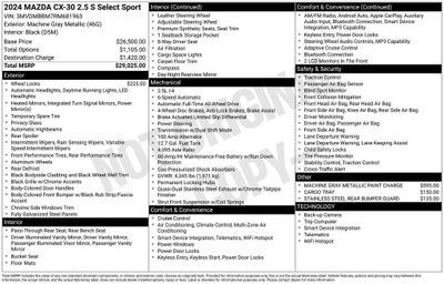 2024 Mazda Mazda CX-30 2.5 S Select Sport