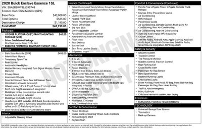 2020 Buick Enclave Essence