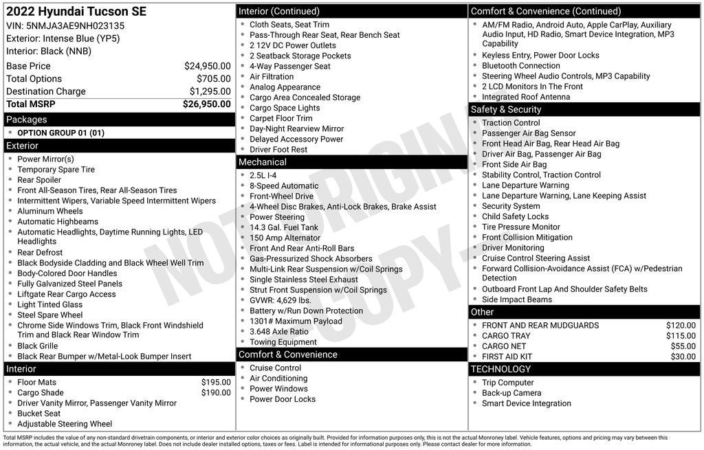 2022 Hyundai Tucson SE