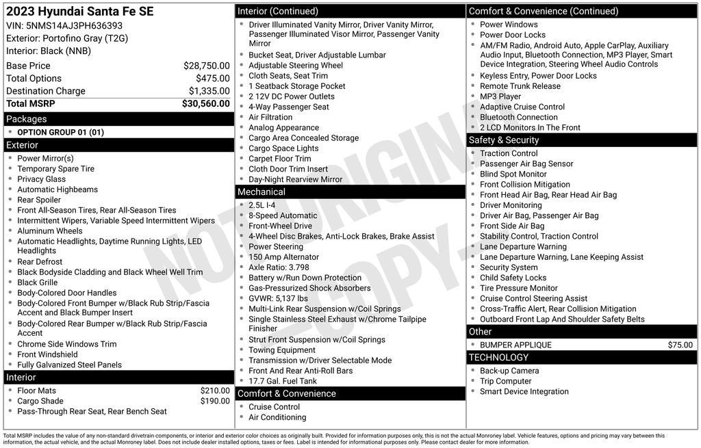 2023 Hyundai Santa Fe SE