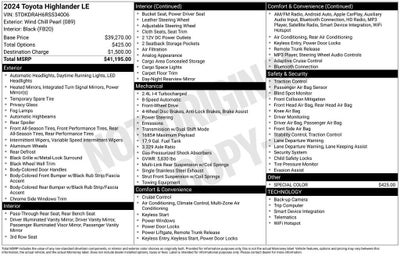 2024 Toyota Highlander LE