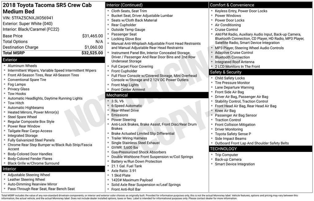 2018 Toyota Tacoma SR5