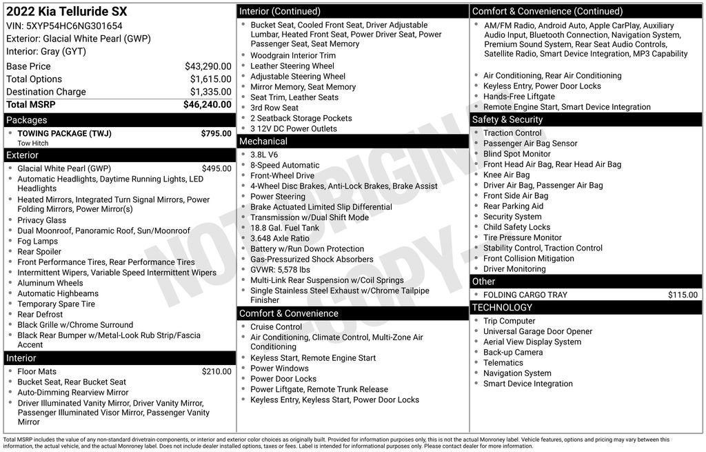 2022 Kia Telluride SX