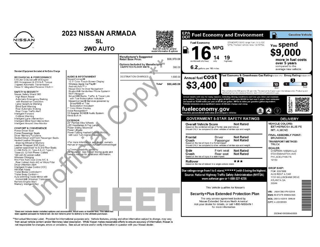 2023 Nissan Armada SL 2WD
