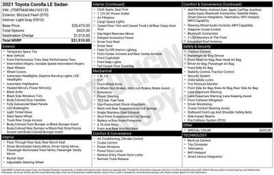 2021 Toyota Corolla LE