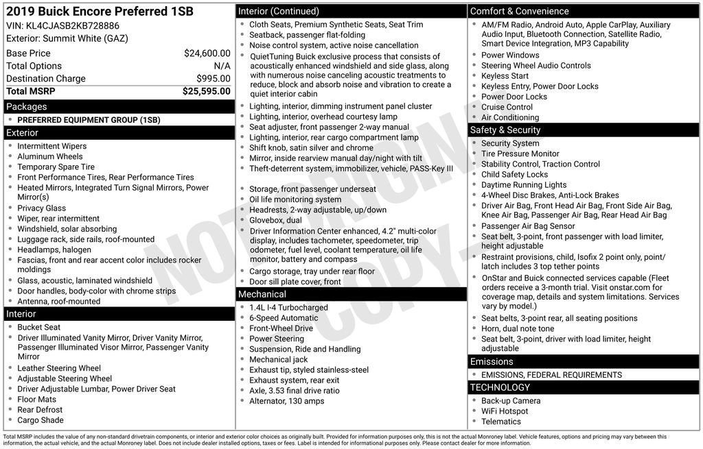 2019 Buick Encore Preferred