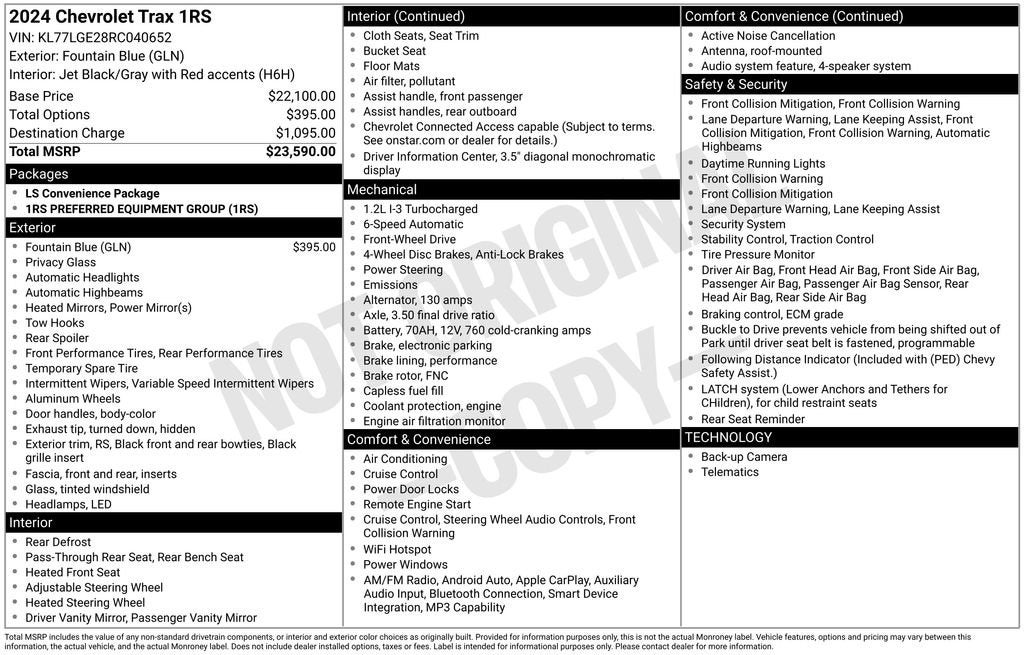 2024 Chevrolet Trax 1RS