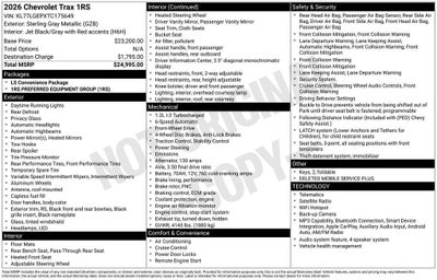 2026 Chevrolet Trax 1RS