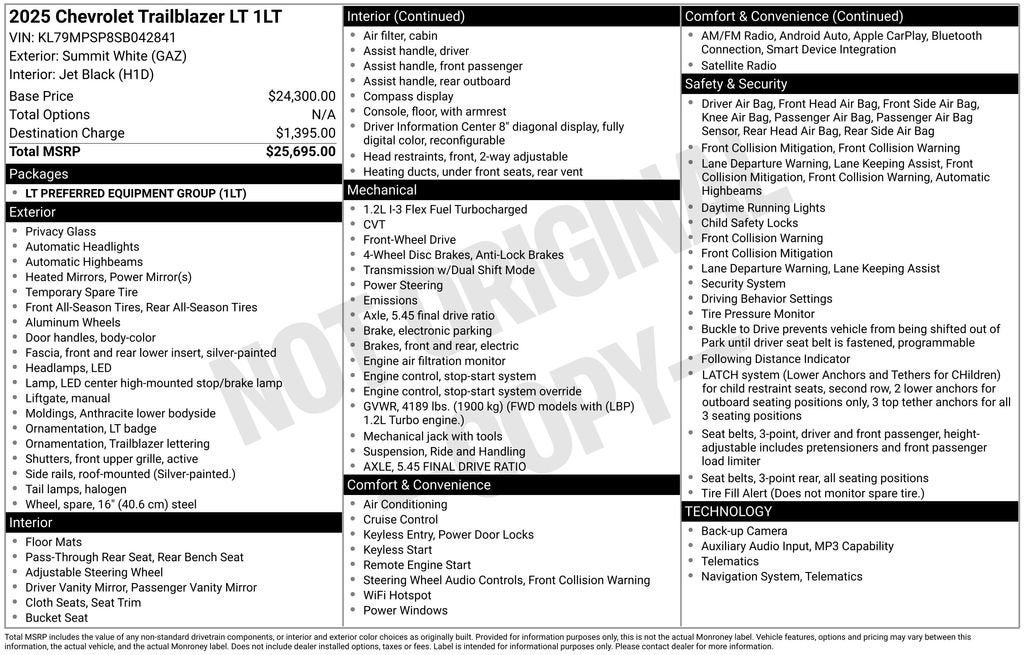 2025 Chevrolet Trailblazer LT