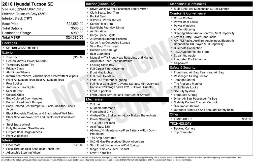 2018 Hyundai Tucson SE