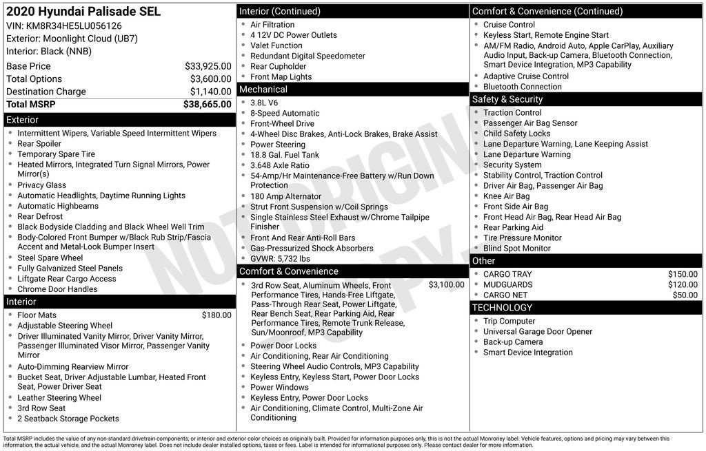 2020 Hyundai Palisade SEL