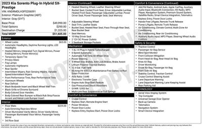 2023 Kia Sorento Plug-In Hybrid SX Prestige