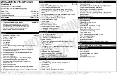 2021 Audi S5 Sportback Premium