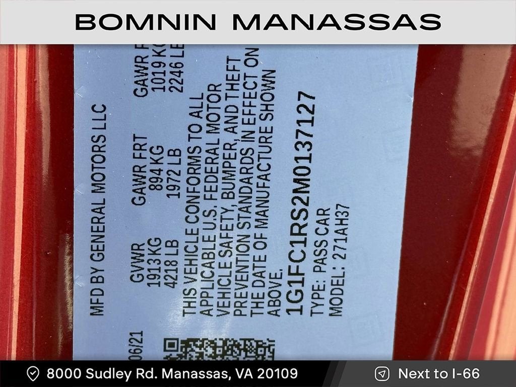 2021 Chevrolet Camaro 2LT