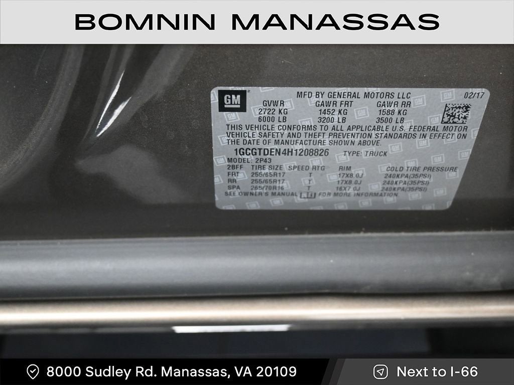 2017 Chevrolet Colorado 4WD Z71