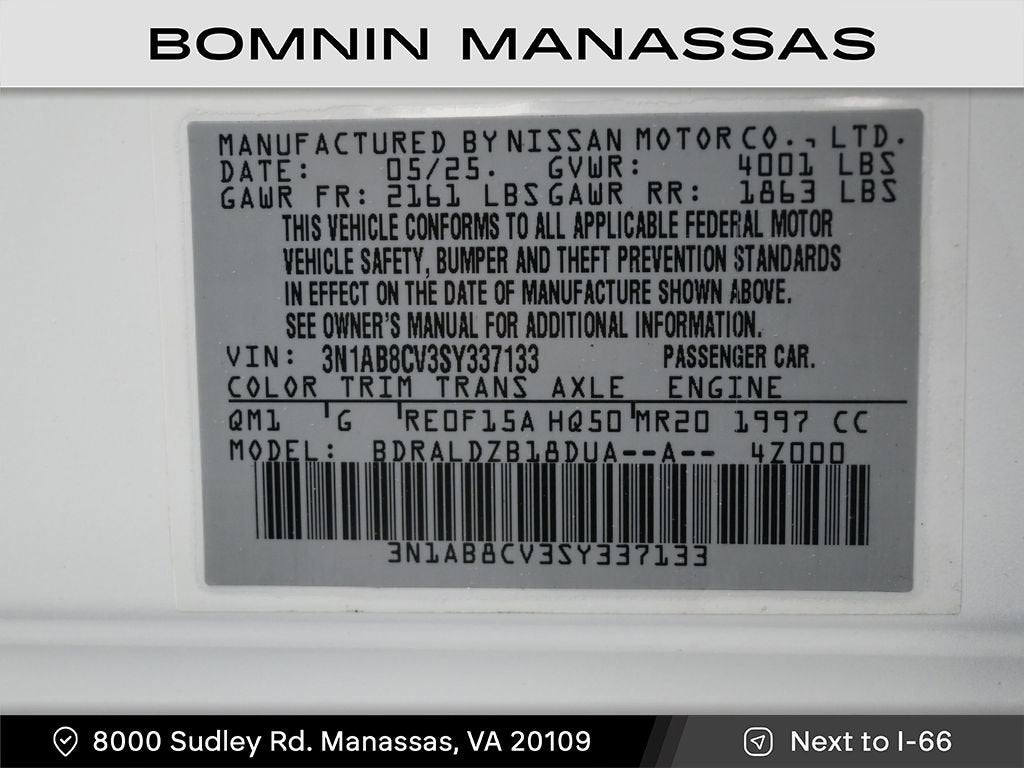 2025 Nissan Sentra SV