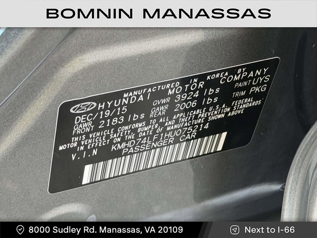 2017 Hyundai Elantra SE