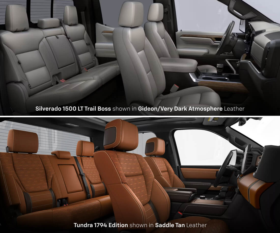 Toyota Tundra vs. Chevy Silverado 1500 Interior