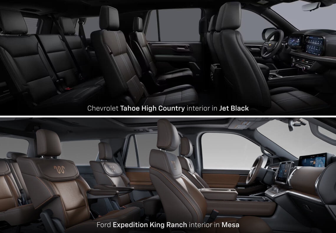 Chevy Tahoe vs. Ford Expedition Seating