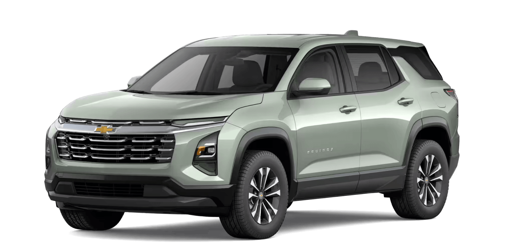 2026 Chevrolet Equinox LT in Cactl Green in three quarter angle.