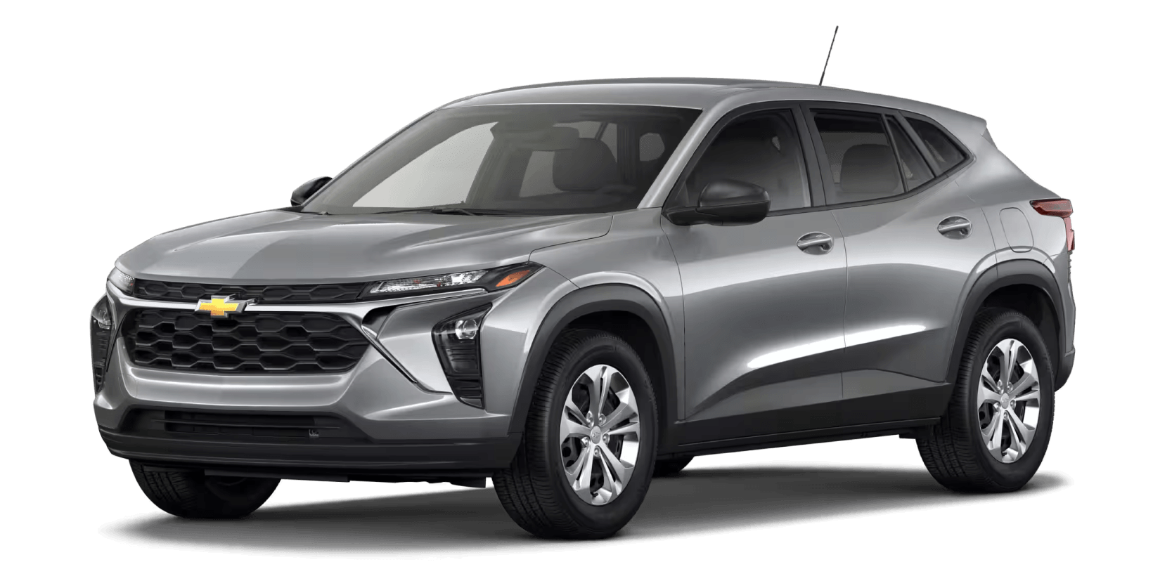 2026 Chevrolet Trax LS in Sterling Gray Metallic in three quarter angle.