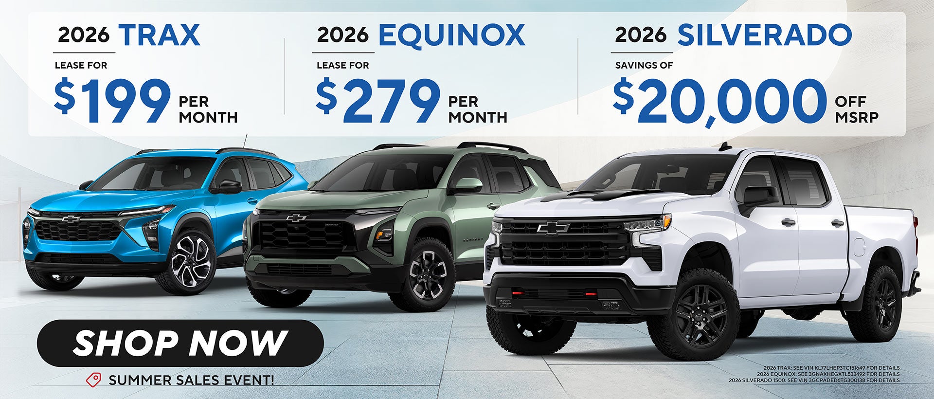 2026 EQUINOX, TRAX AND 2026 SILVERADO