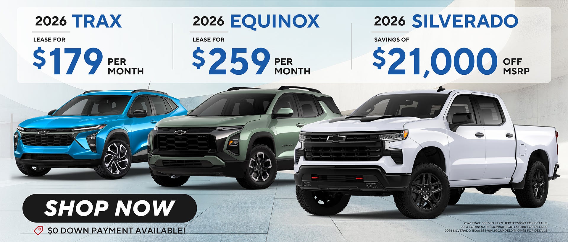 2026 EQUINOX, TRAX AND 2026 SILVERADO