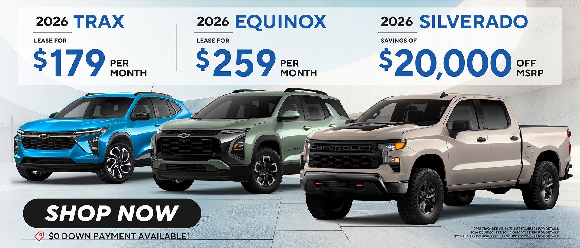 2026 EQUINOX, TRAX AND 2026 SILVERADO