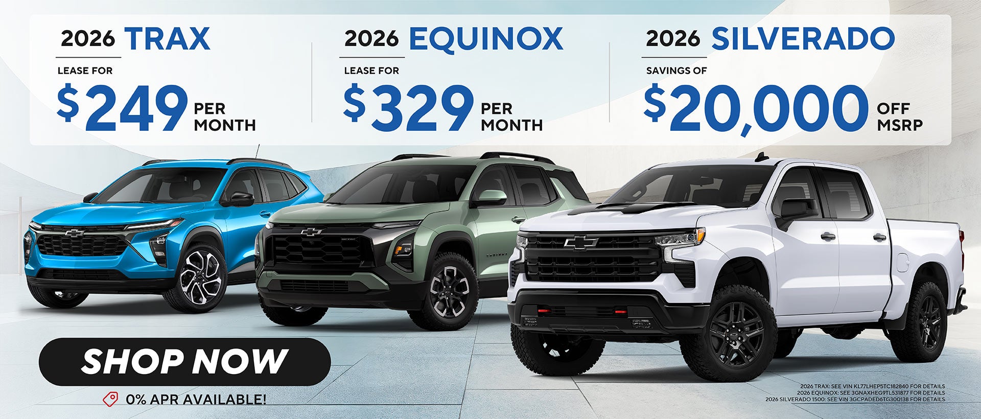 2026 EQUINOX, TRAX AND 2026 SILVERADO